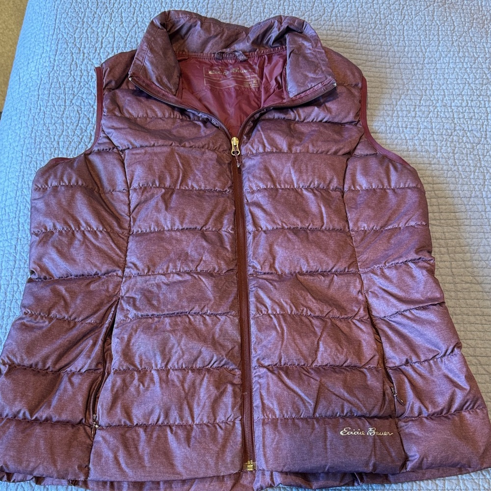 Eddie Bauer Plum Quilted Vest